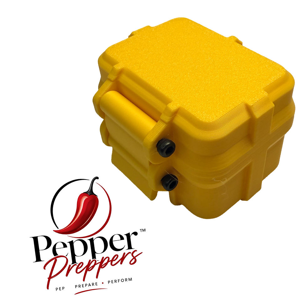 Thumbnail: PepperPreppers™ 3ML Peptide Storage Case 6 Vial Slot Organizer - YELLOW