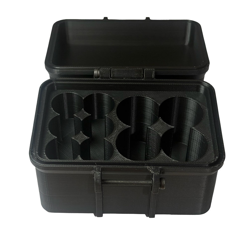 Thumbnail: Black 10ML & 3ML COMBO Peptide Storage Case 10 Vial Slot Organizer
