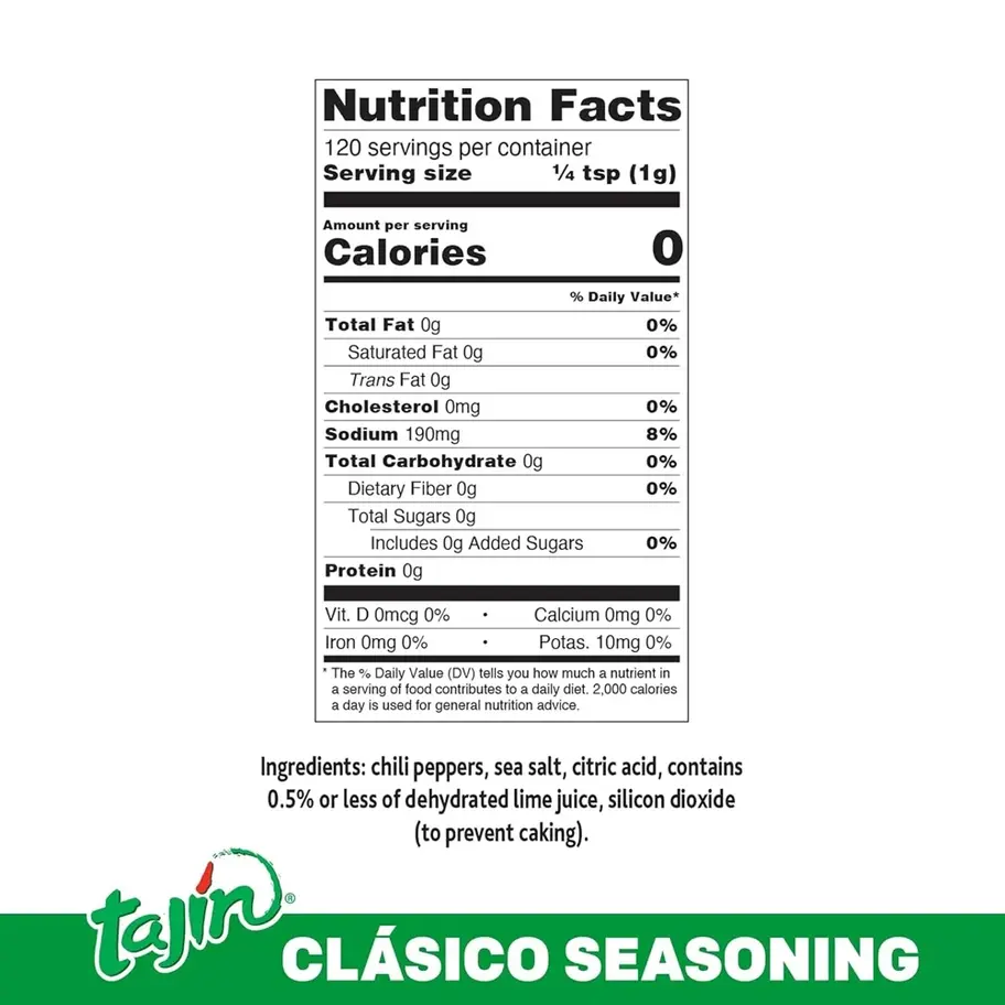 Tajin Clasico Seasoning Rimmer 4.23 OZ (120G) – chili-lime seasoning for cocktails, mocktails, and snacks.