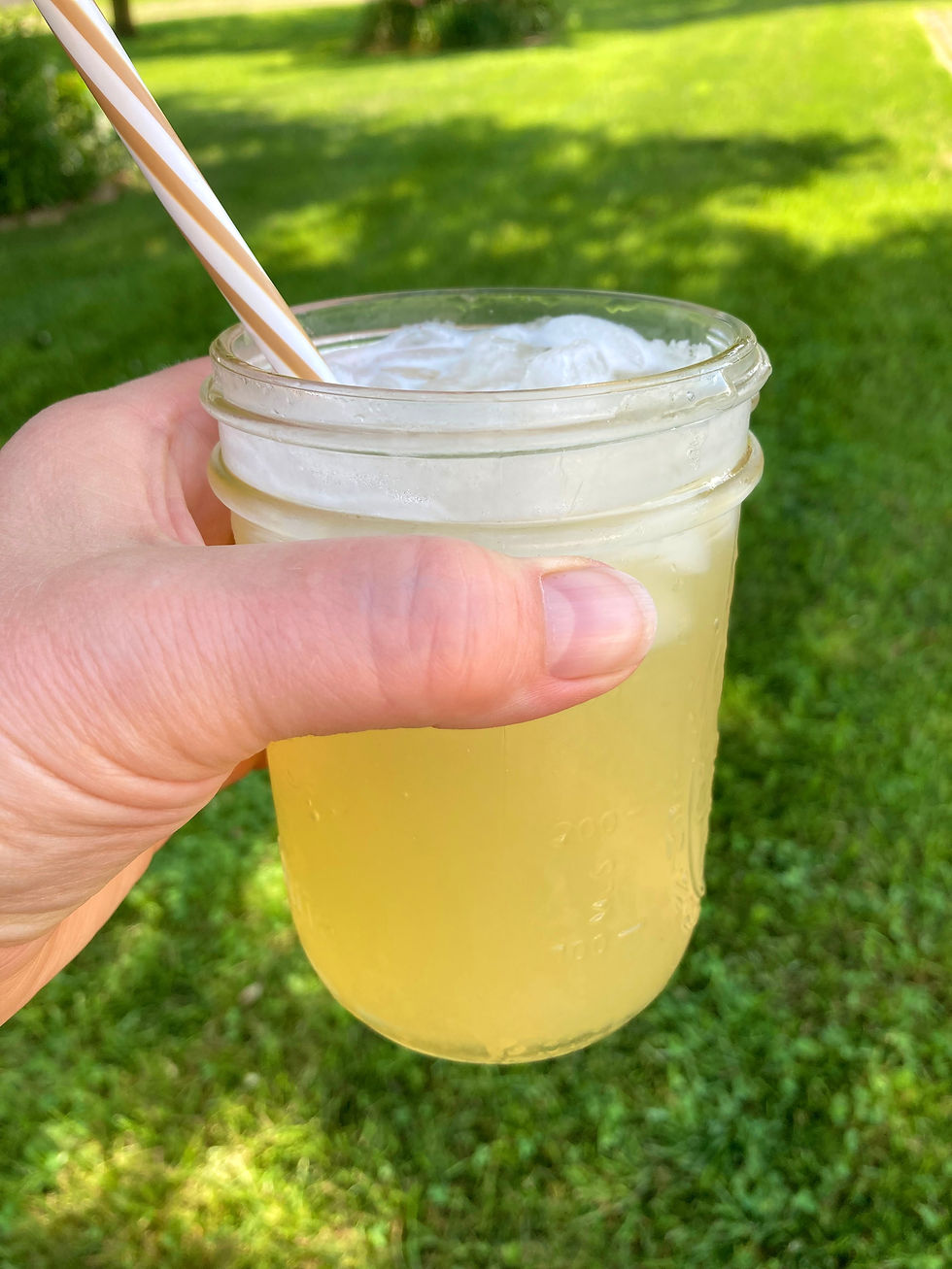 Homemade Switchel, sweetened with honey & love. :-)