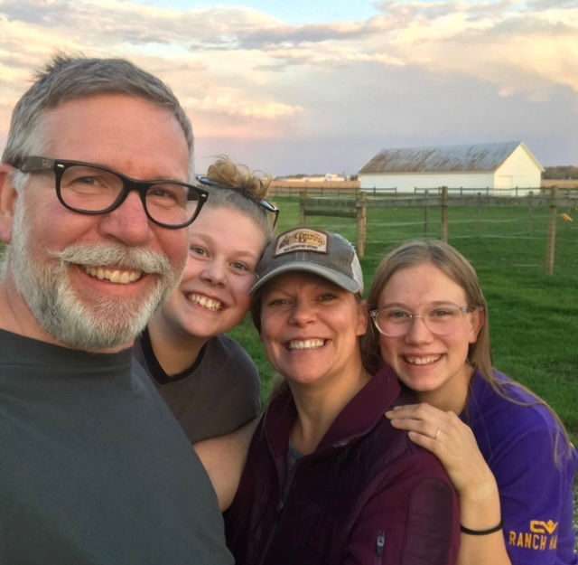 Our Family of Four on our new farm