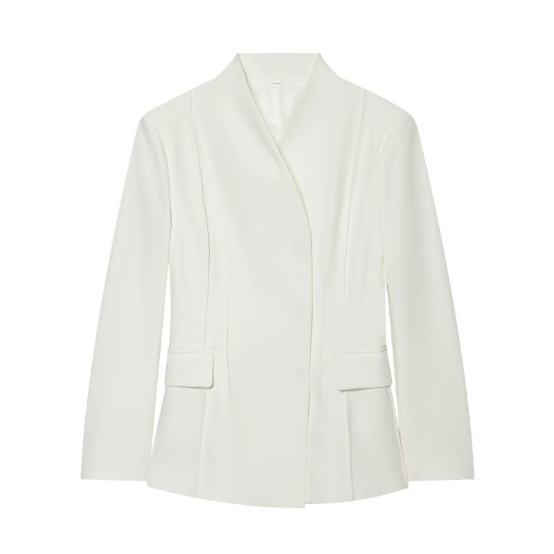Thumbnail: ETJ 2025 women's new fashion design three-dimensional cut high collar slim suit 