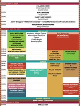 TRADITIONAL HEALTH GATHERING SCHEDULE