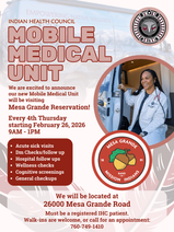 Mobile Medical Unit is coming to MESA GRANDE!