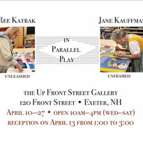 "Parallel Play" April 2024 Art Exhibition featuring Ree Hall Katrak & Jane Kaufmann