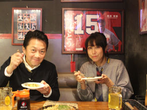 広島テレビ「広島お好み焼図鑑４つの物語」にてBig-Pigを紹介していただき風見しんごさんと緒方かな子さんがご来店されました。