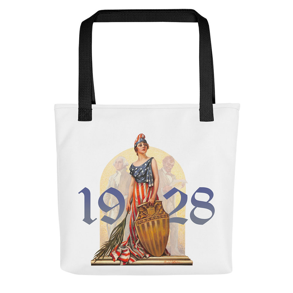Thumbnail: 1928 Lady Columbia (Miss Columbia, Lady Liberty) Tote Bag