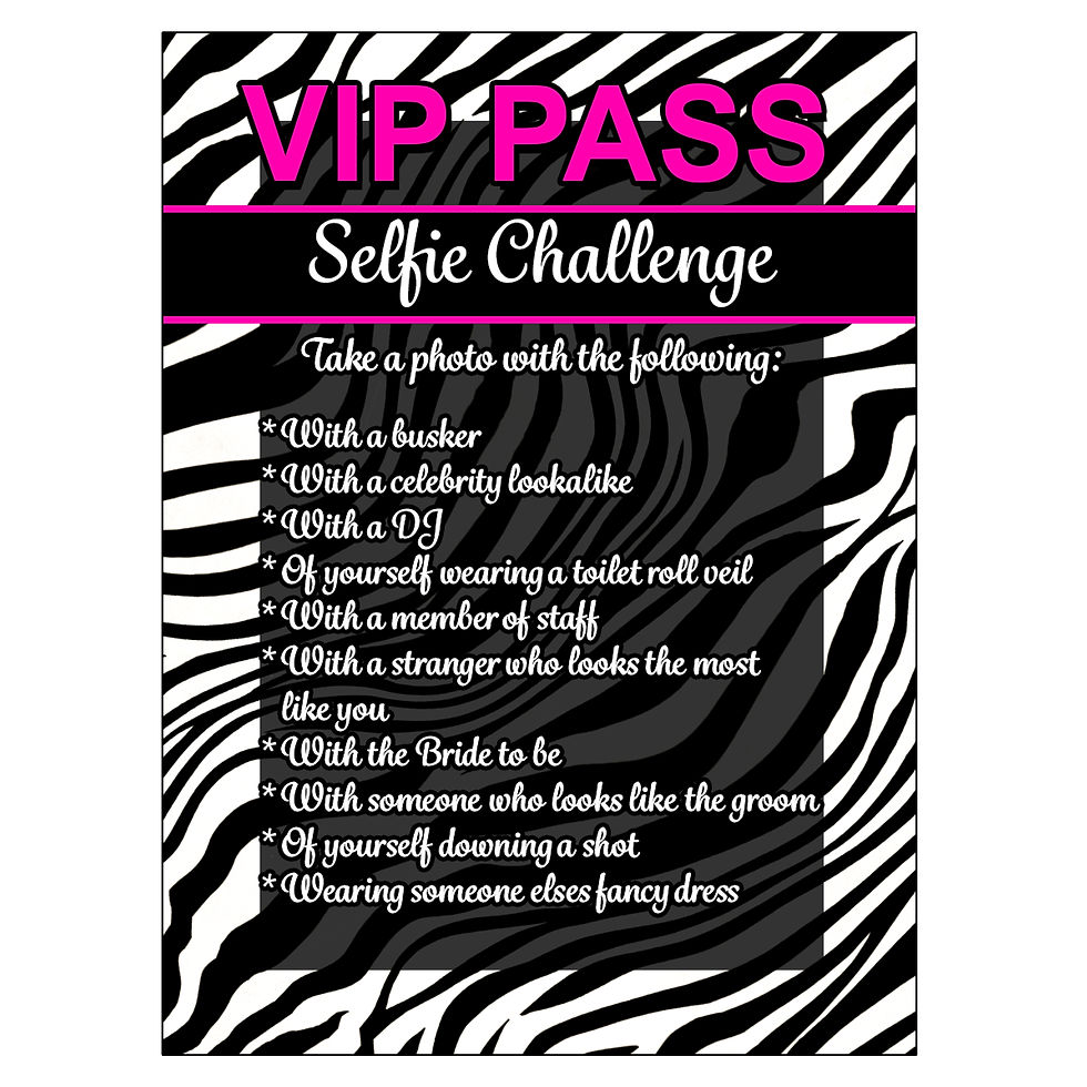 Thumbnail: 1 x Personalised Photo Lanyard Pass, Zebra Print, Hen Party Birthday