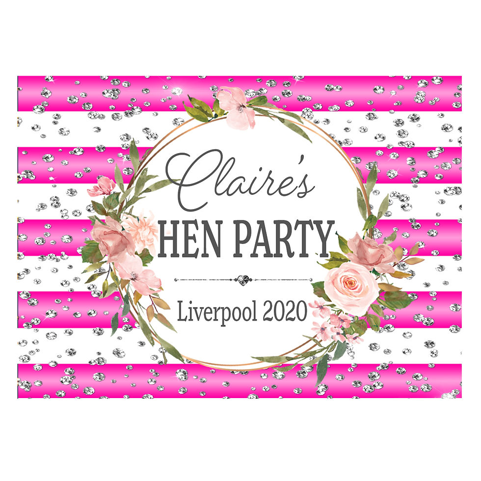 Thumbnail: 1 x Personalised Striped Party Bag - Hen Night Birthday