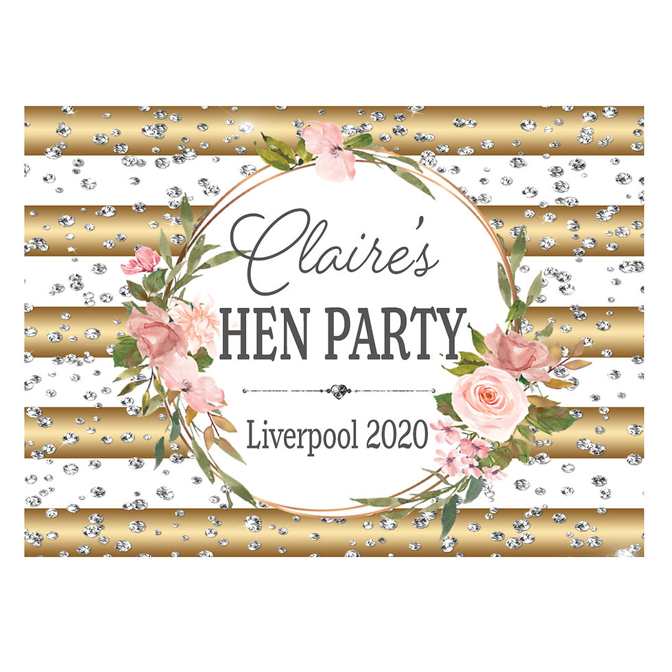 Thumbnail: 1 x Personalised Striped Party Bag - Hen Night Birthday