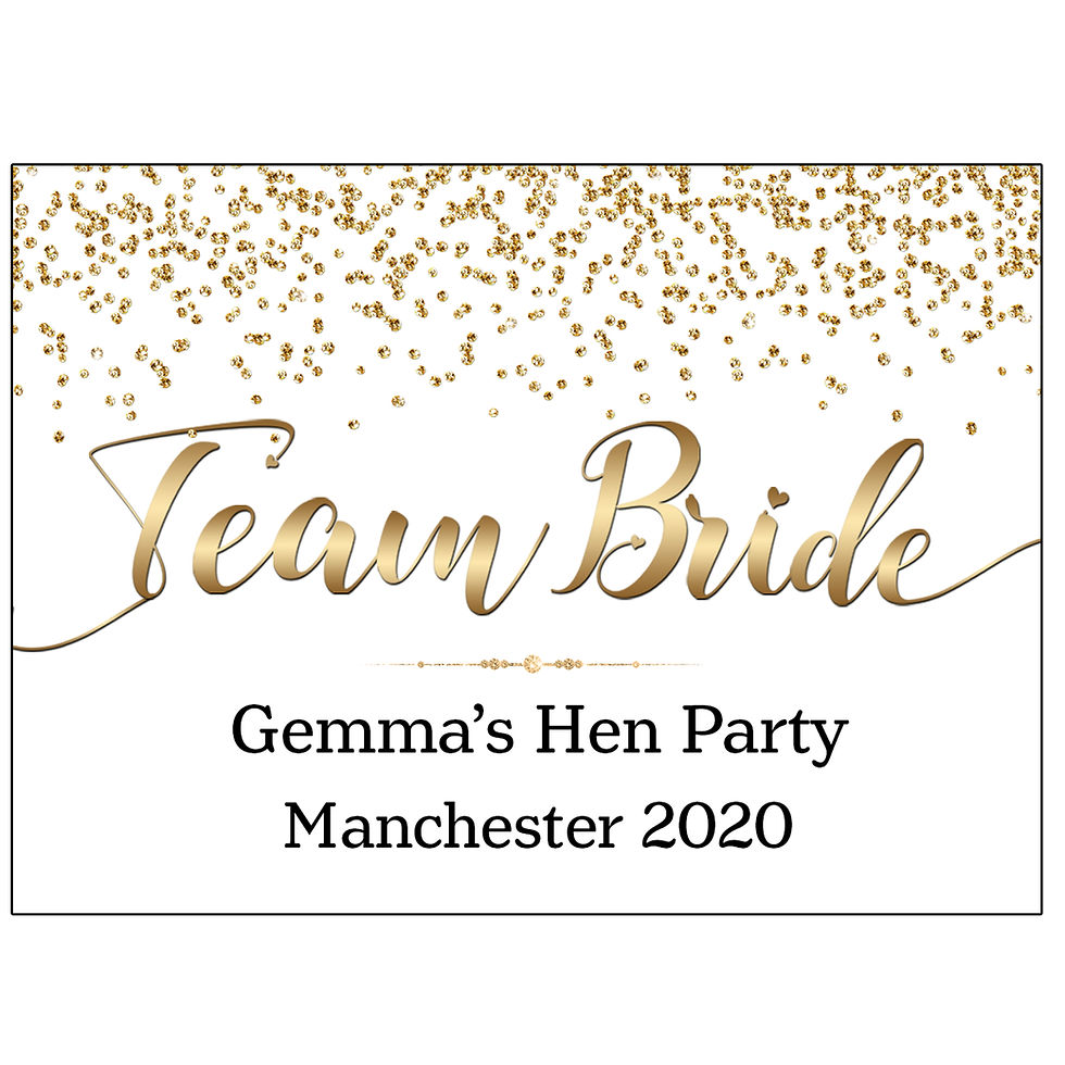Thumbnail: 1 x Personalised Diamond Confetti Party Bag - Hen Night Team Bride