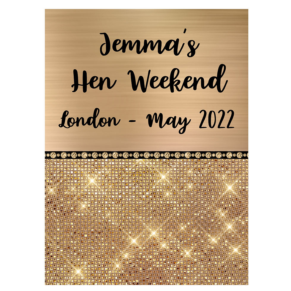 Thumbnail: 1 x Personalised Lanyard Pass - Glitzy Gold - Hen Party Birthday