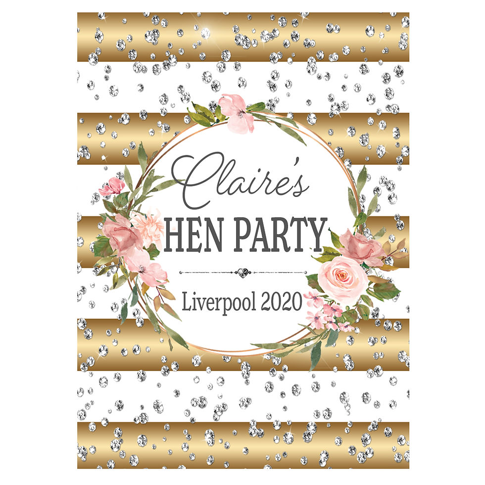Thumbnail: 1 sheet of Striped Bottle Labels - Champagne or Wine Hen Party Birthday