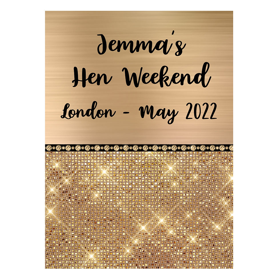 Thumbnail: 1 sheet of Glitzy Bottle Labels - Champagne or wine Hen Party Birthday