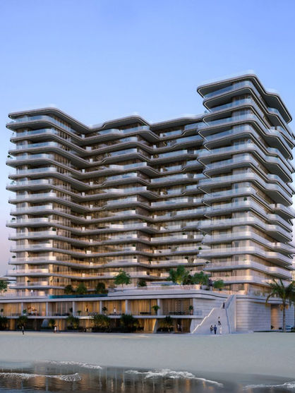 luxuriöses Bauprojekt direkt am Meer von Dar Global mit Inneneinrichtung von Aston Martin in Al Marjan Insel.