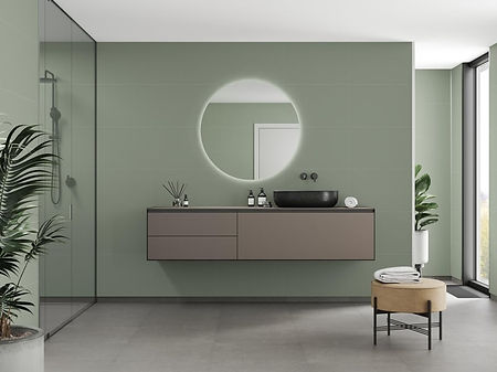 Wignall's Fibo Wall Panels, sample of5206_Olive green_M6040_Bathroom_Fibo-respatex