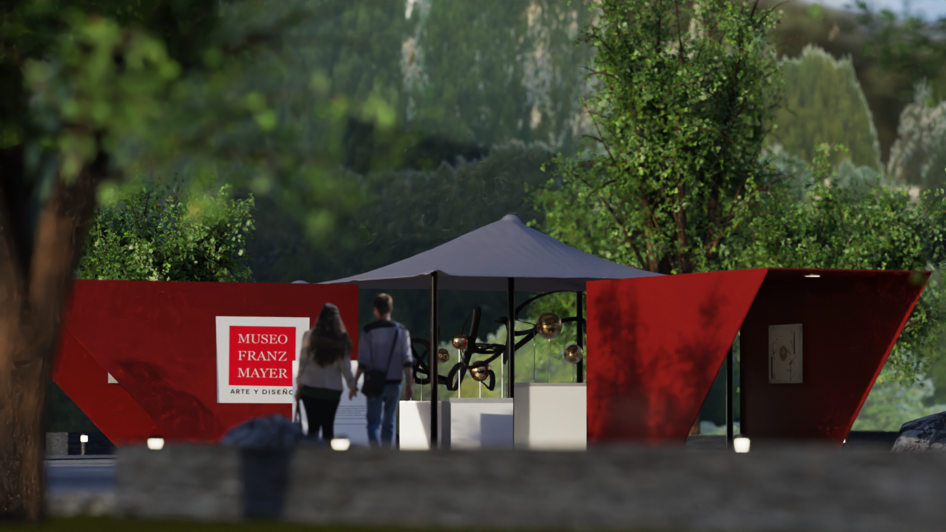 Render Wing Museum en parque