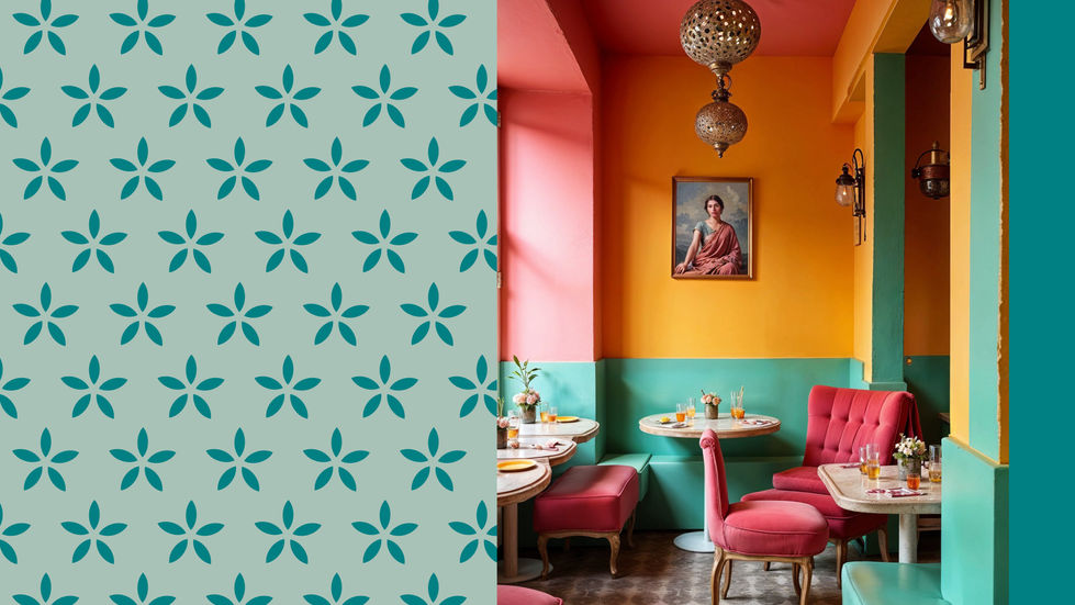 Spice Memoirs Restaurant Logo Pattern