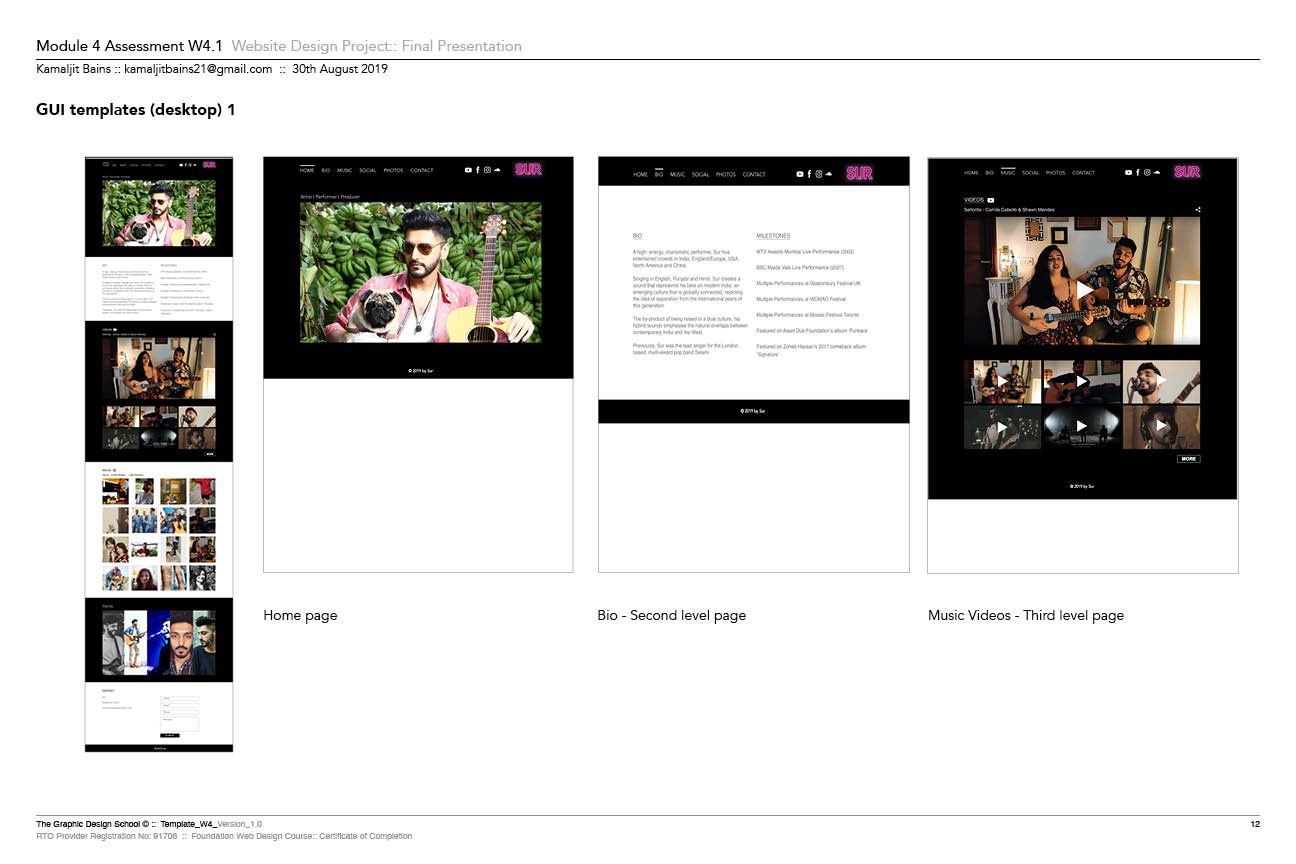Sur Website Prototype In Adobe XD 1