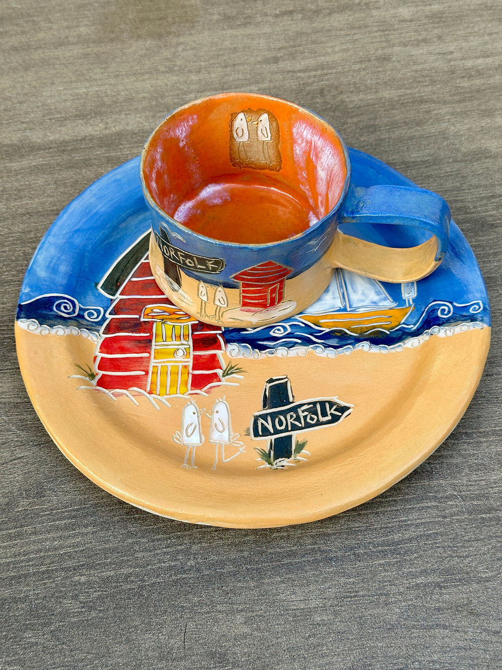 Thumbnail: Norfolk Tea cup and plate set