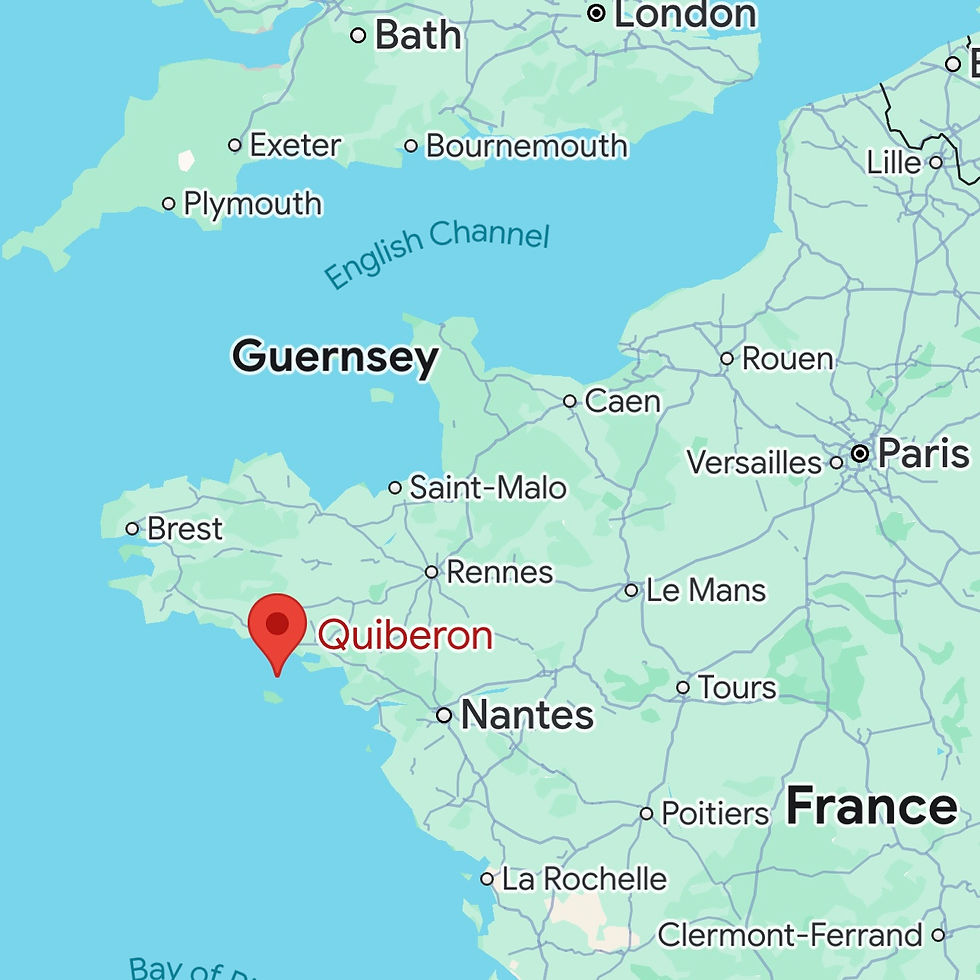 Quiberon in relation to Paris