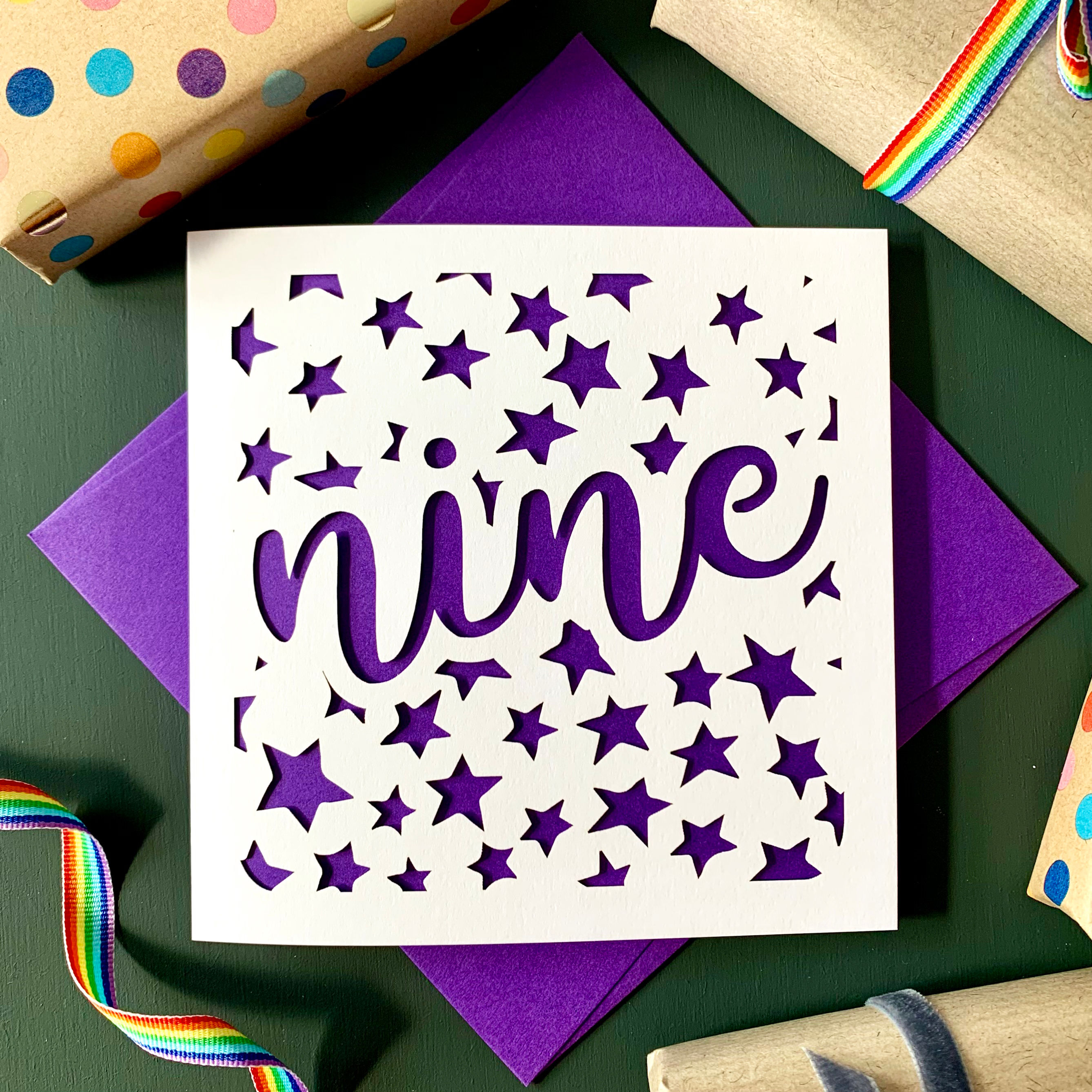 Stars 9th Birthday Card