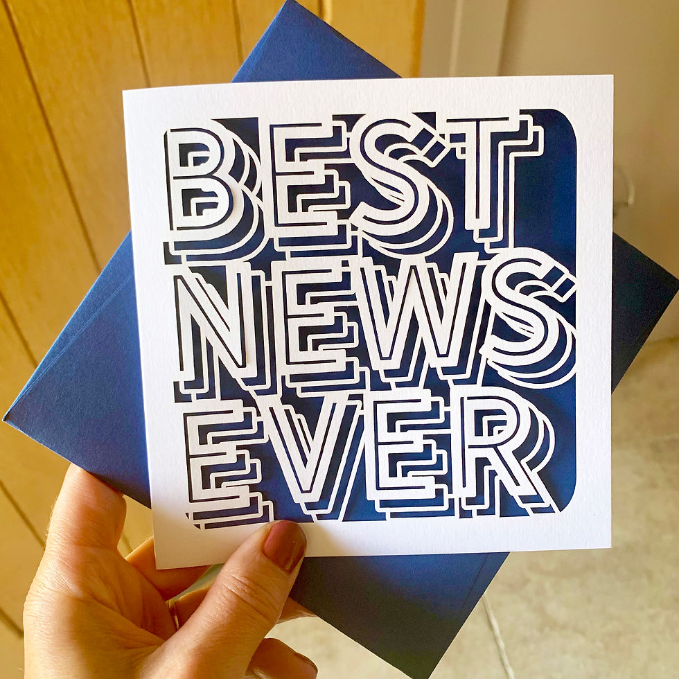Biglietto D'auguri Divertente "Best News Ever" 12x17 Cm, Con Busta Colorata