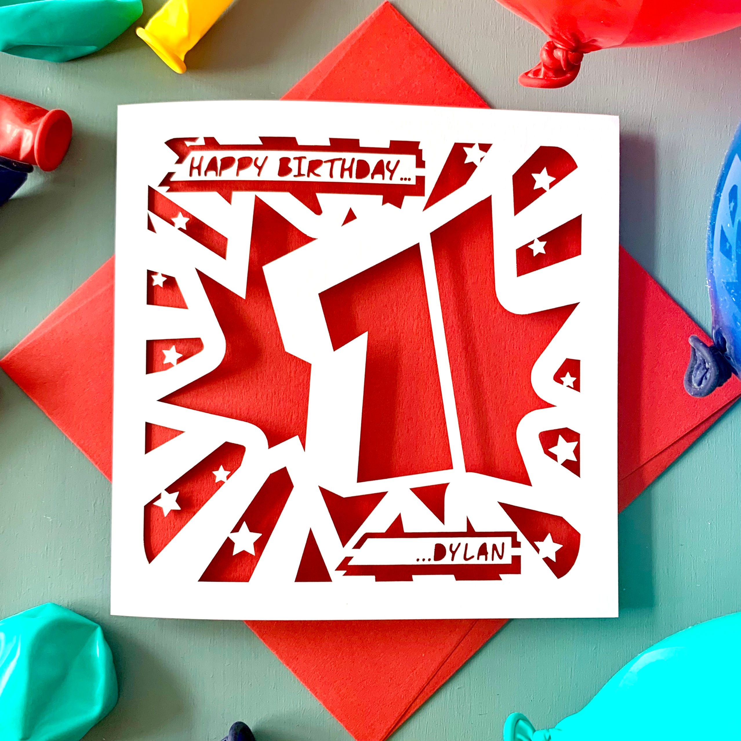 Kids Personalised 1st Birthday Card
