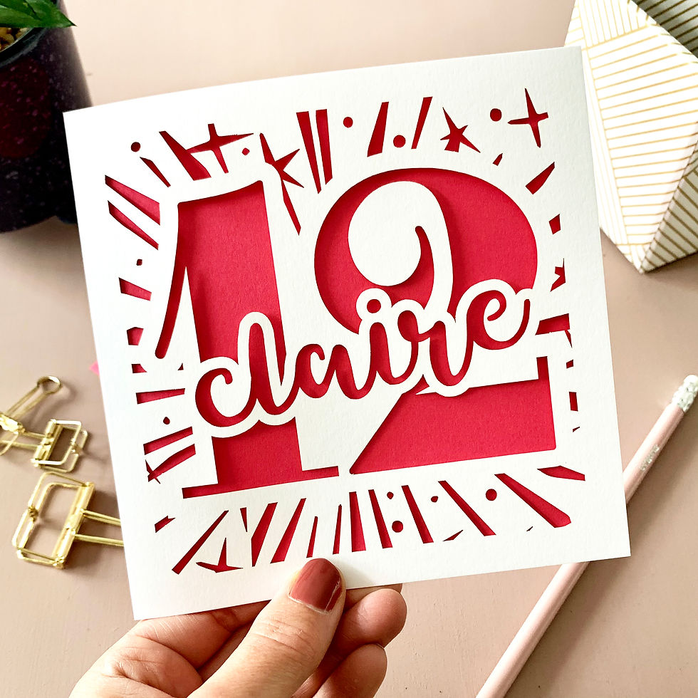Starburst Personalised 12th Card