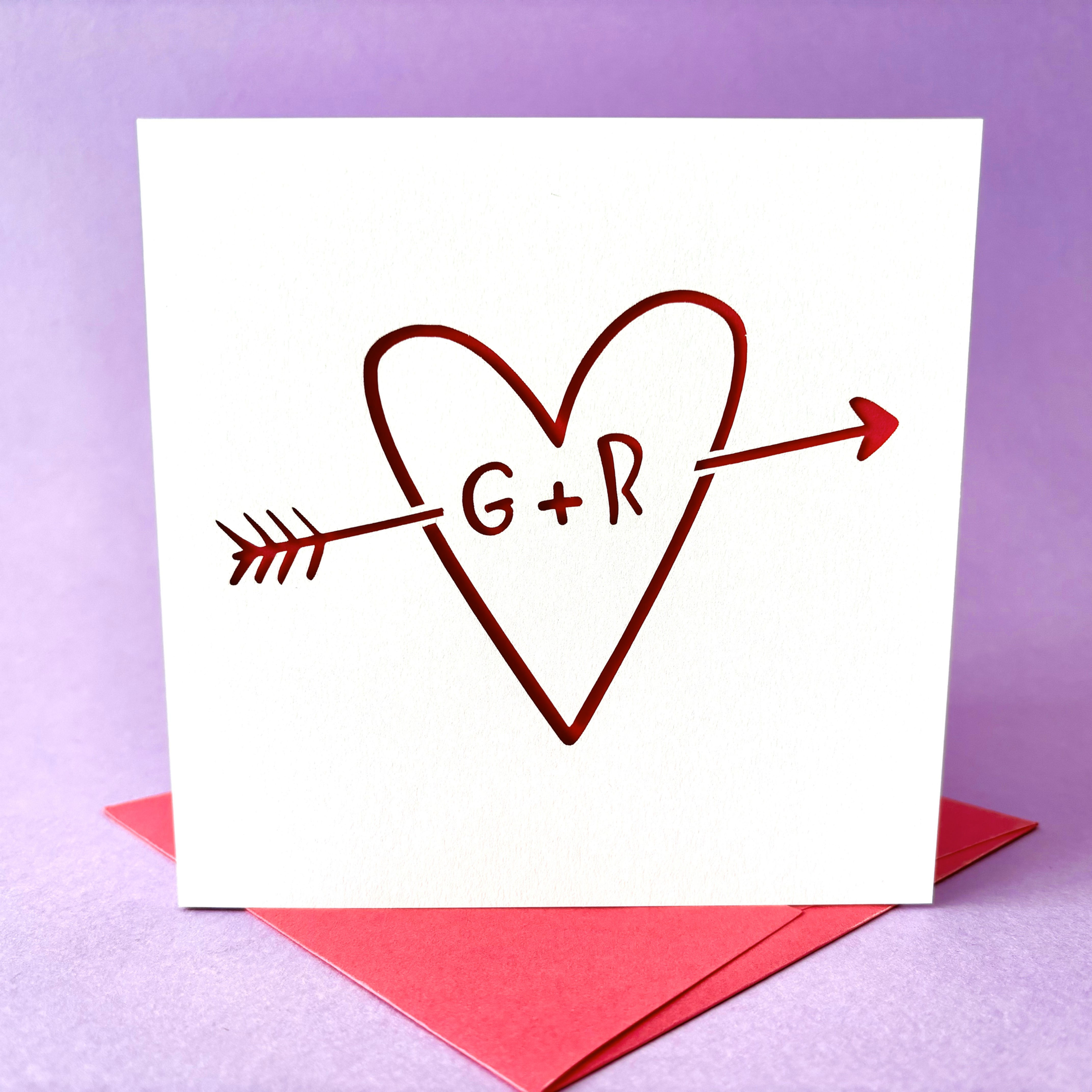Personalised Graffiti Heart Card