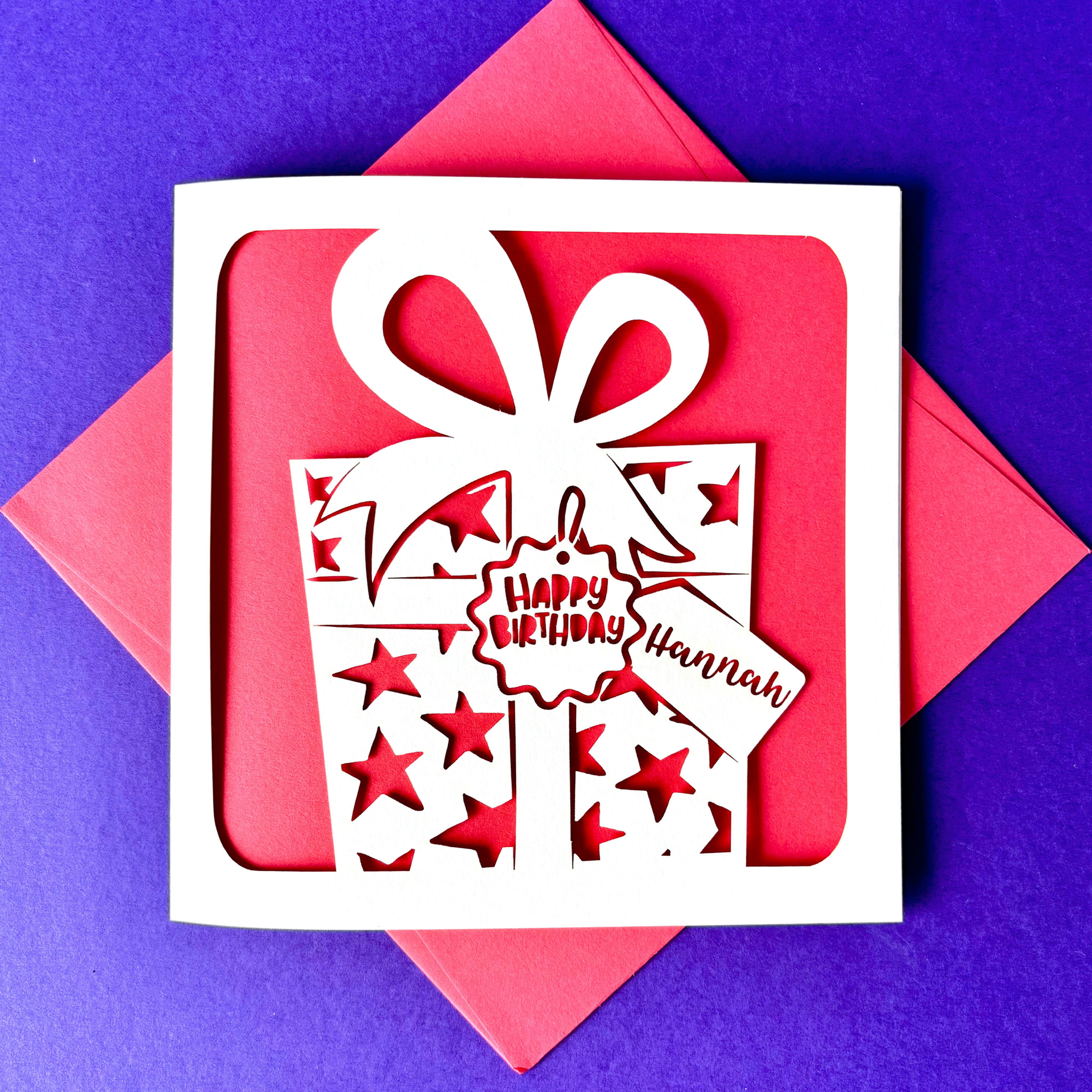 Personalised Present Birthday Card