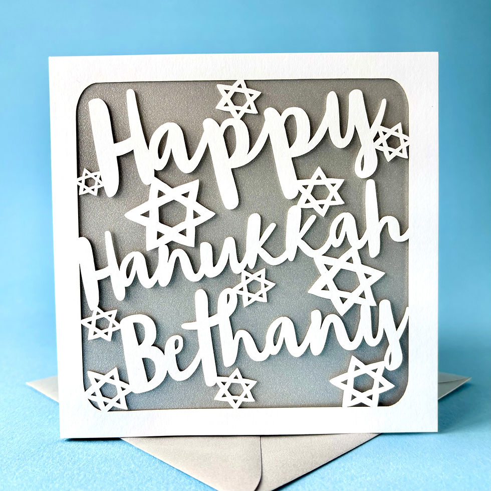 Stars Personalised Hanukkah Card