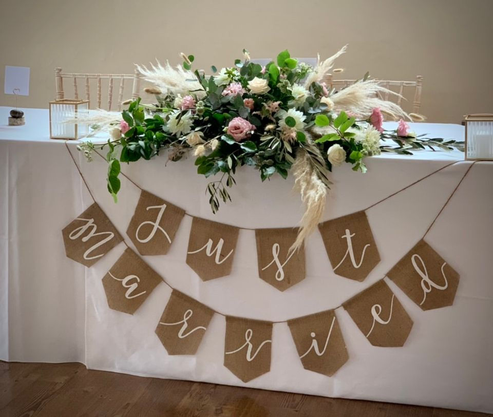 Just Married Jute Bunting
