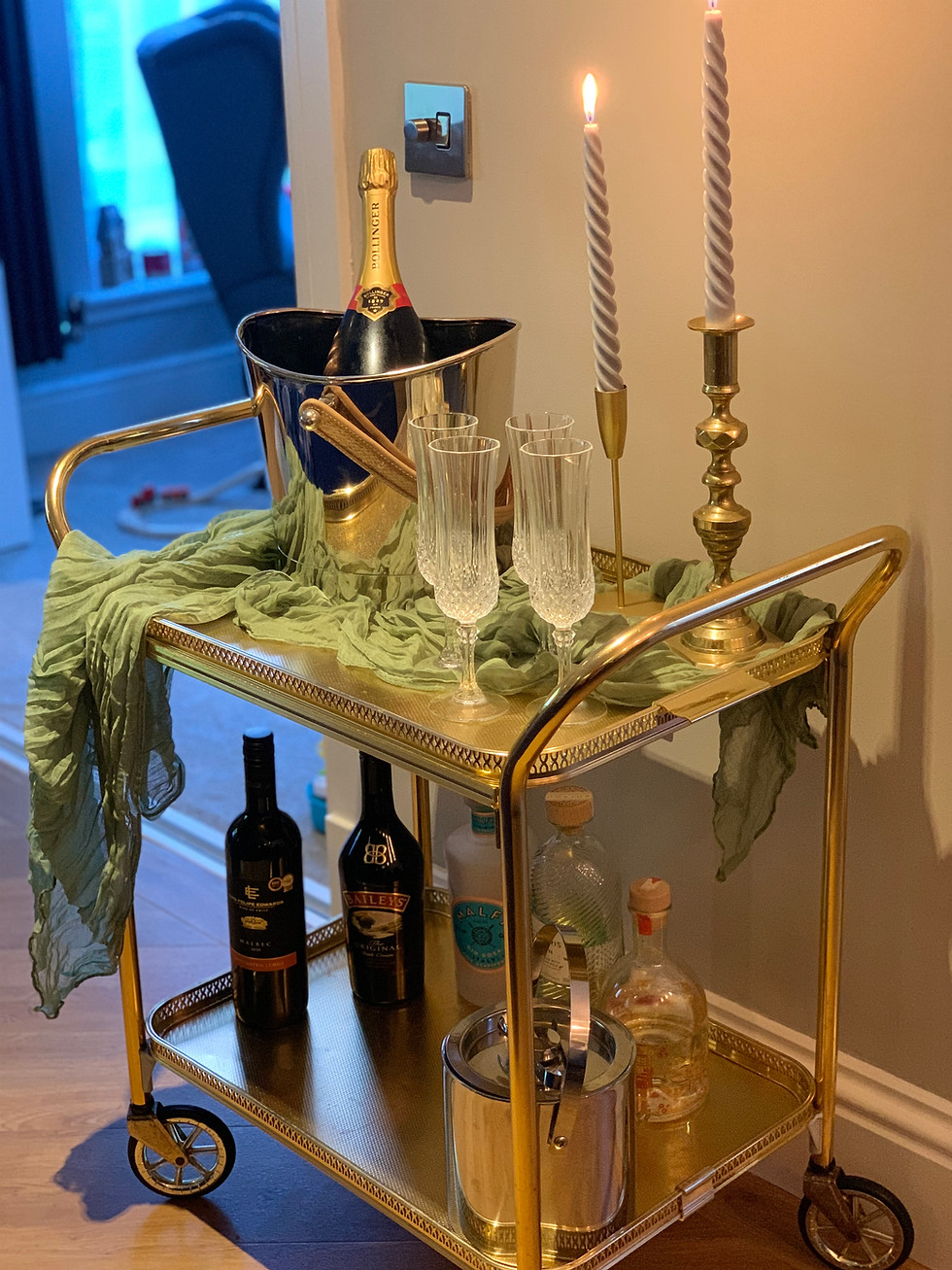 Thumbnail: Gold Vintage Drinks Trolley