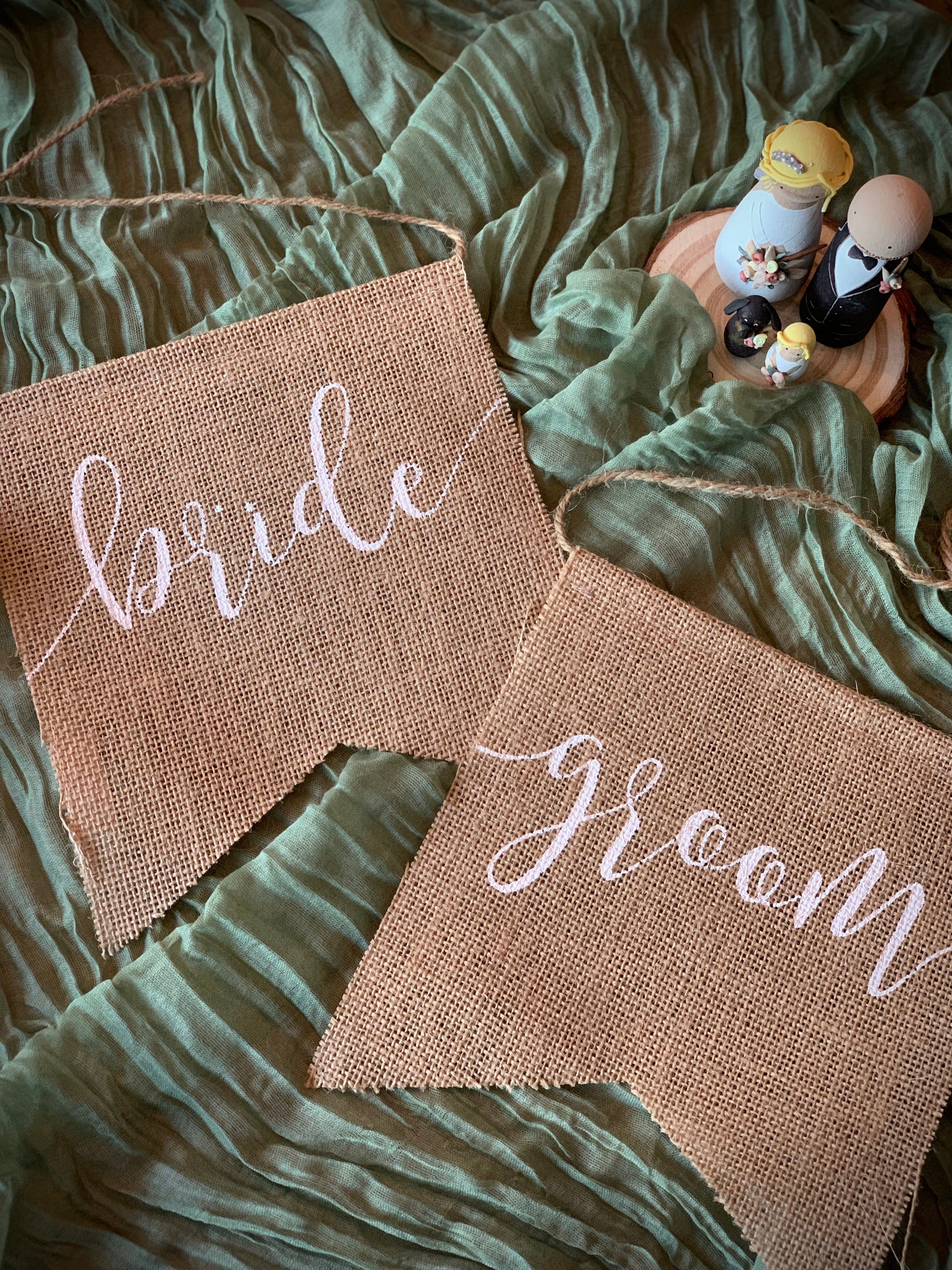 Bride & Groom Chair Signs