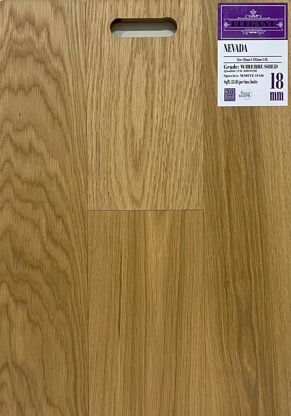 NEVADA - NAF ELEGANT - 7" 1/2 X 3/4 X RL - ENGINEERED HARDWOOD WHITEOAK
