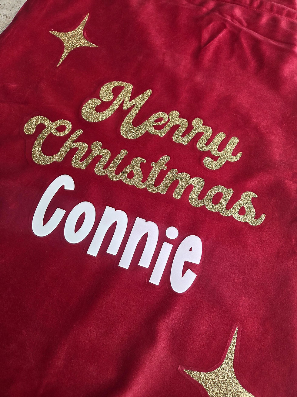Thumbnail: Personalised Velvet Christmas Sack | Large 70 x 50cm Luxury Santa Sack