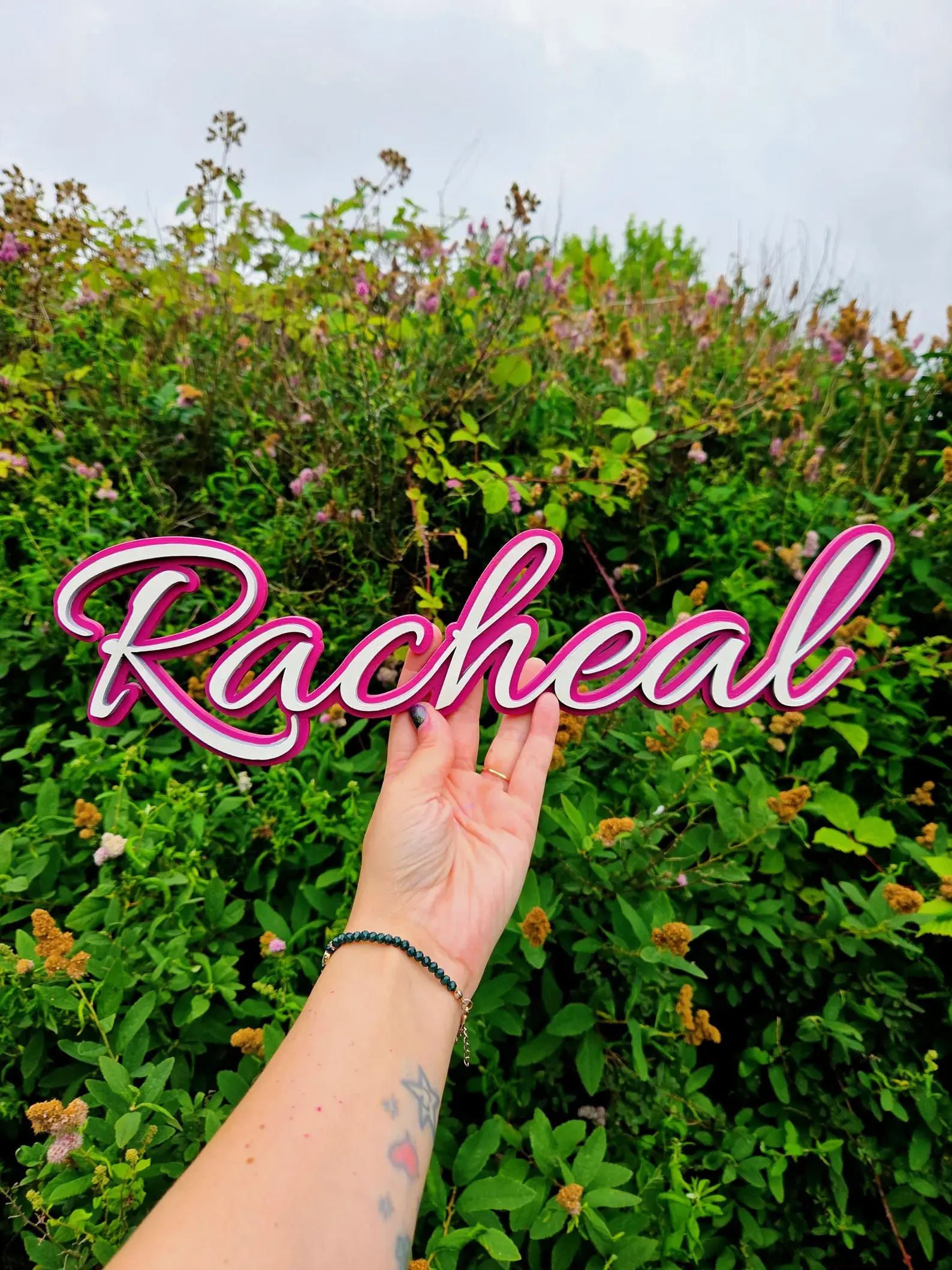 Personalised Wooden Nursery Name Sign | Layered Name Wall Sign