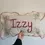 Thumbnail: Personalized Embroidered Name Cushion: Floral Ruffle Nursery Decor