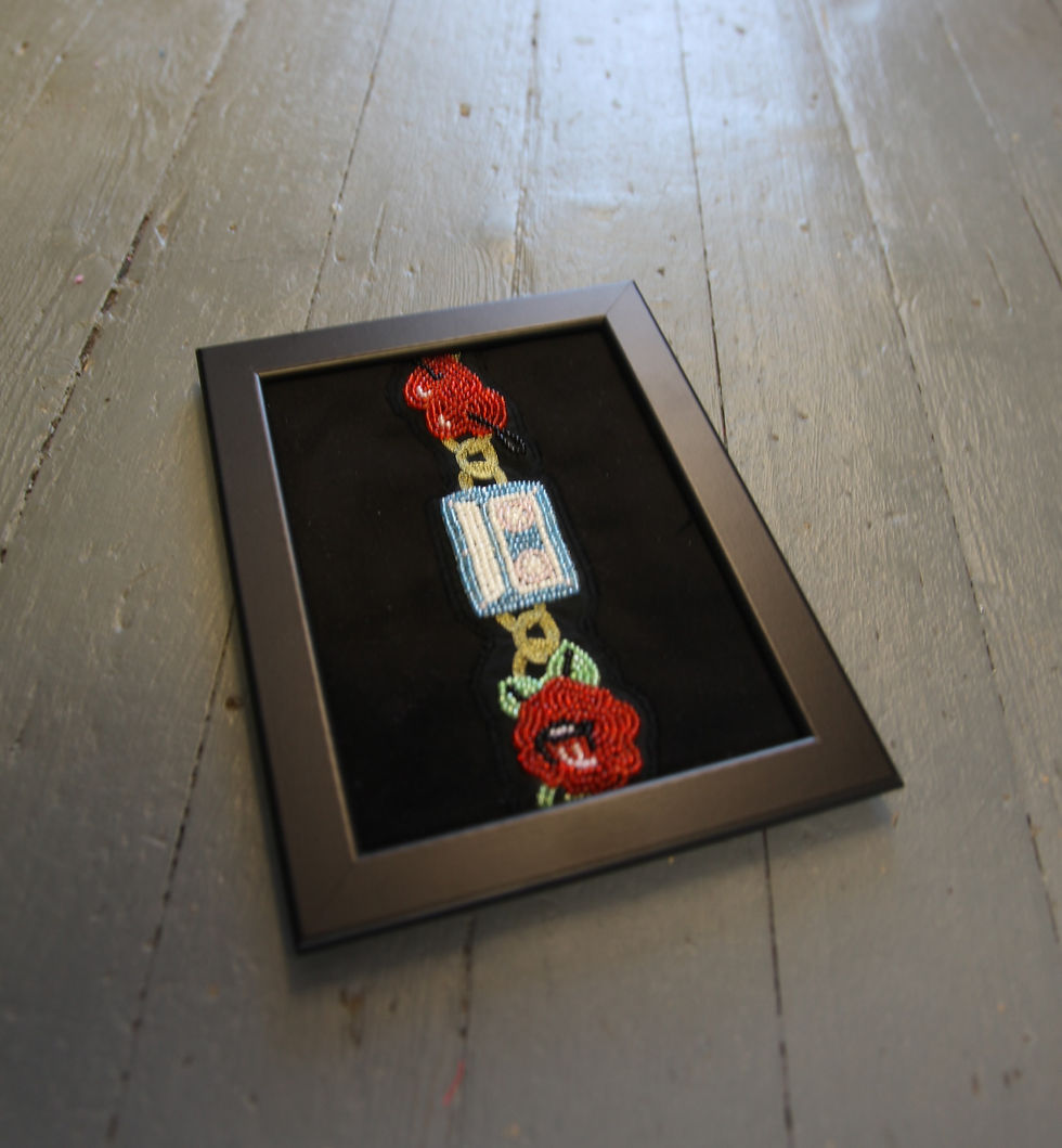 Thumbnail: Framed Embroidery Small - Cassette