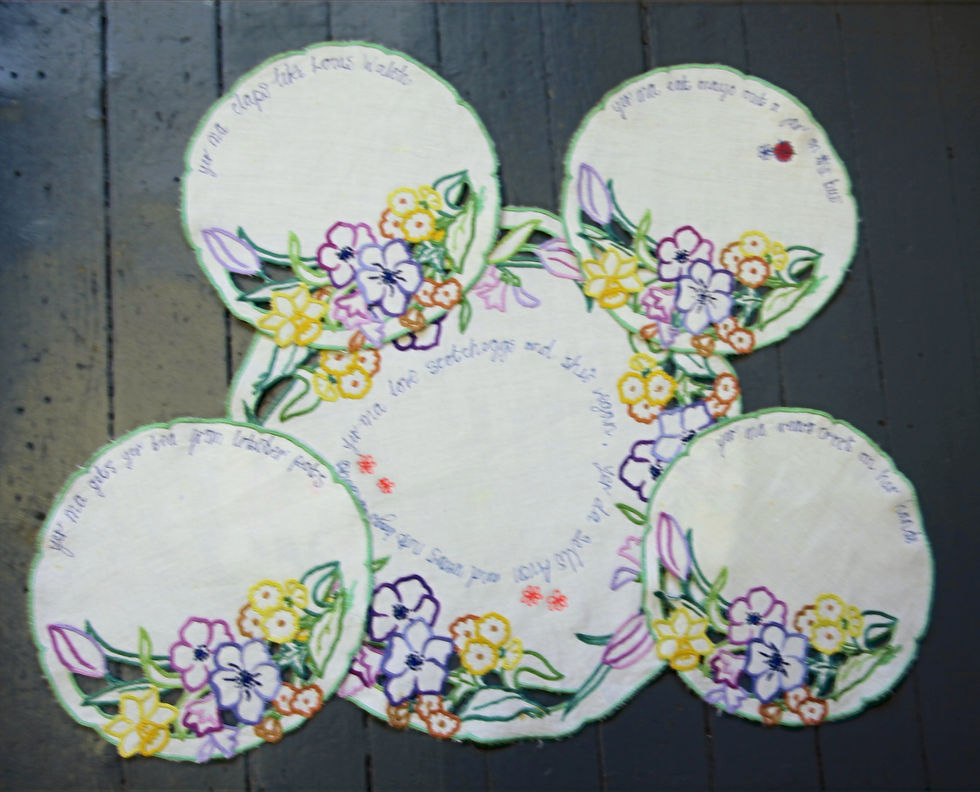 Thumbnail: Yer Ma.. Vintage 5 Piece Table Linen.
