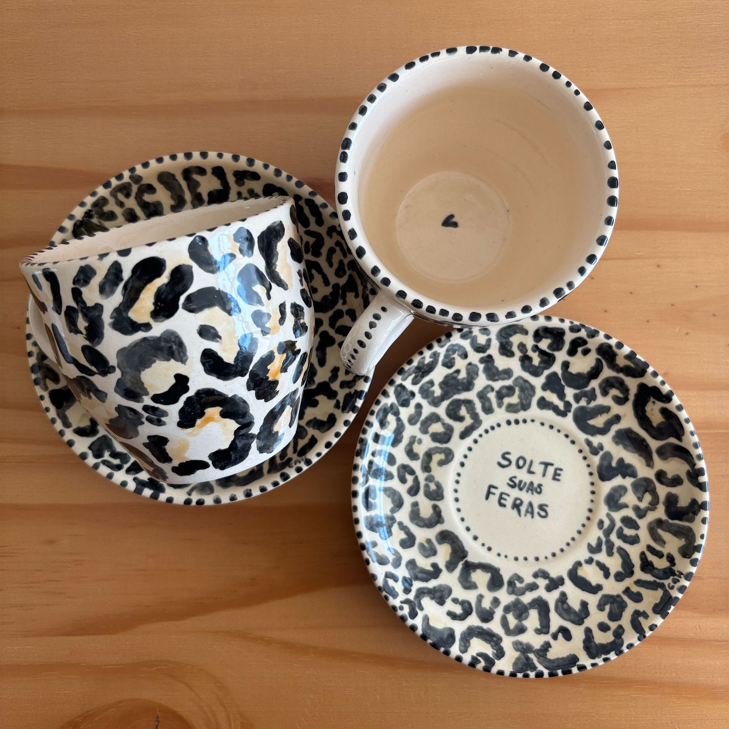 Xicara + pires solte suas feras