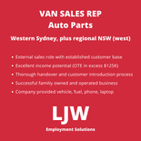 Van Sales Representative - Auto Parts