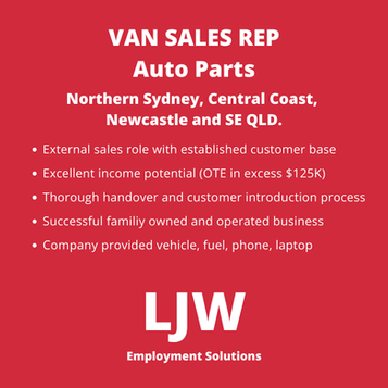 Van Sales Representative - Auto Parts