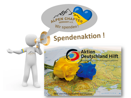 Für die Menschen in der Ukraine! Spendenaufruf des Alpen Chapters e.V.