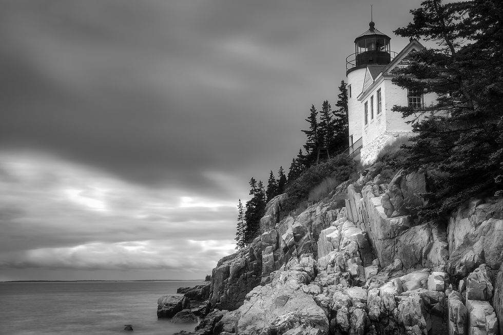owego_home_decor_black_white_photograph_framed_alexander_ciarravino_sea_ocean_cliff_lighthouse_california_clouds