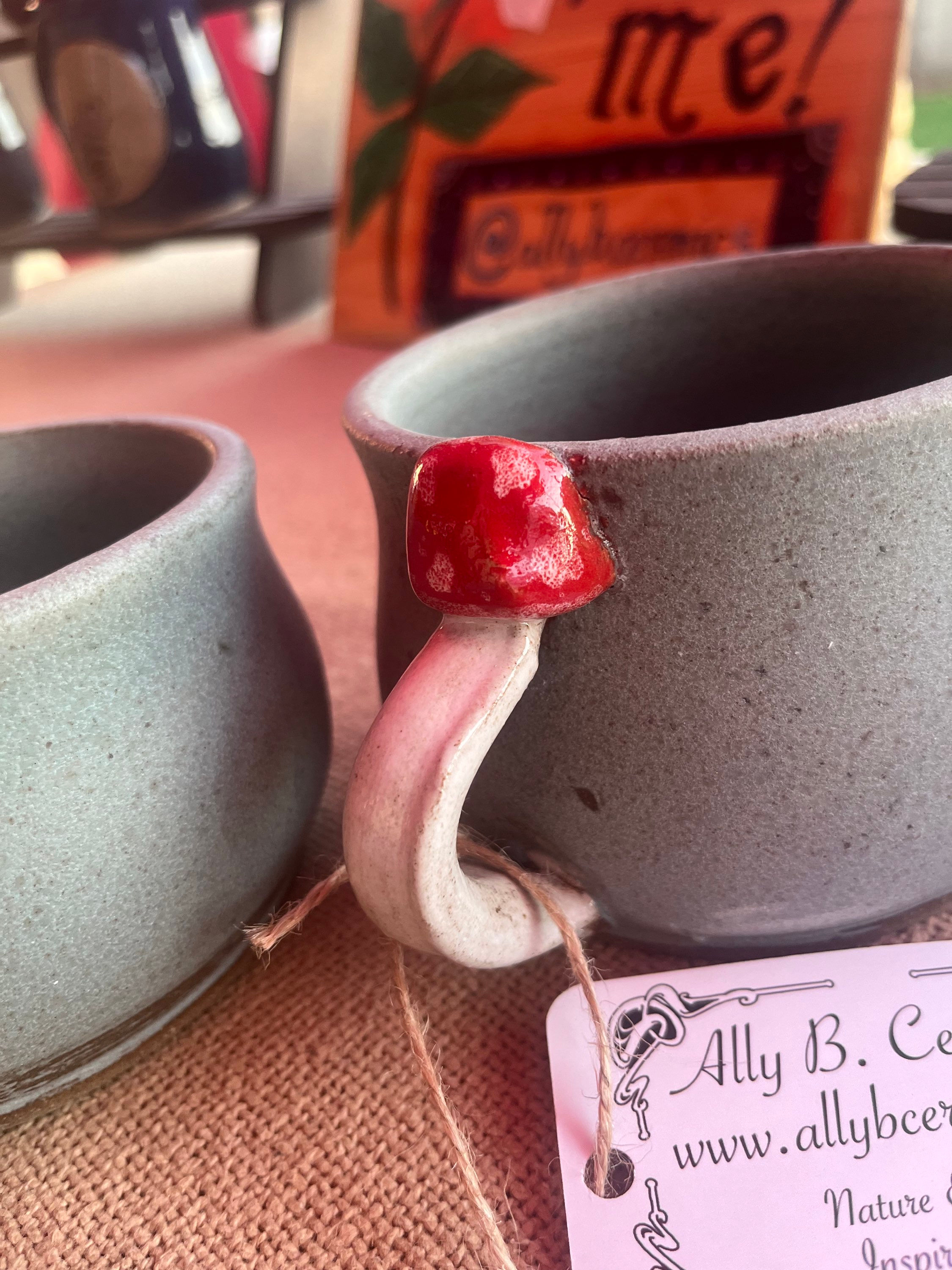 Set of two-mushroom soup bowls