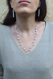 Open silk necklace with no metal photo 3