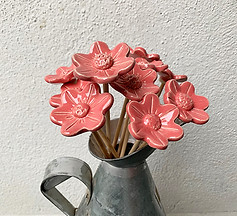 handmade ceramic flower garden decor