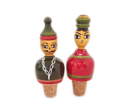 Thumbnail: Wine Stopper Man n Woman Handcrafted - set